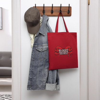 Bloody Mayhem Theatrical Logo Tote Bag - red
