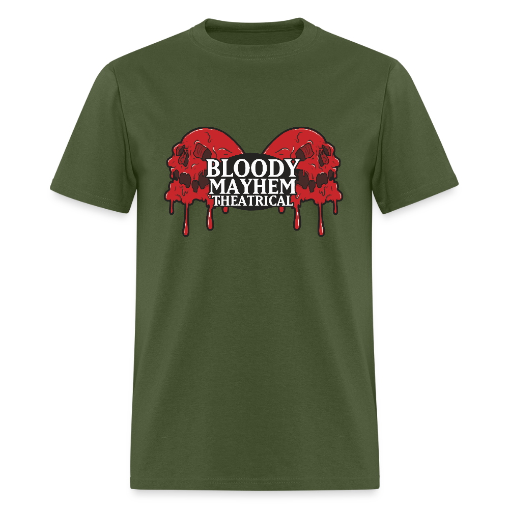 Bloody Mayhem Theatrical Logo Unisex T-Shirt - military green